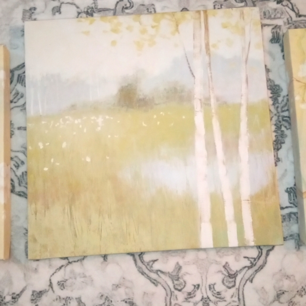 Floral and Landscape Canvas Wall Art Set - Picture 3 of 4